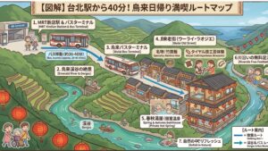 烏来日帰り満喫ルートマップ